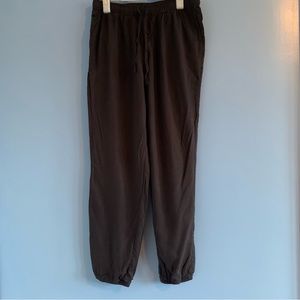 Navy Blue Cotton Drawstring Jogger Pants